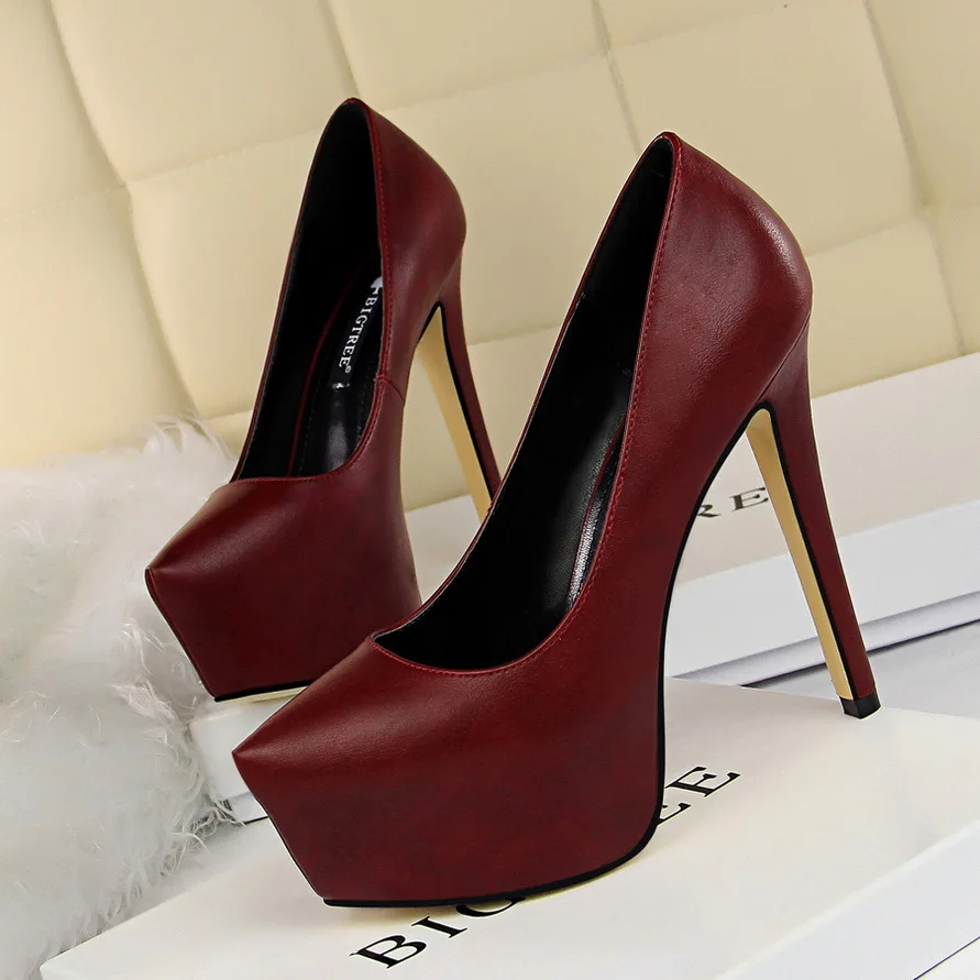

New Fashion Women High Heels Platform Shallow Thin Heels Women High-heeled Shoes Classic Party Women Shoes She ERA