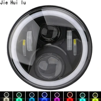 

7 Inch Led Headlight Motorcycle 60W 75W High Low Beam 6000K 12V 24V For Harley Touring Softail