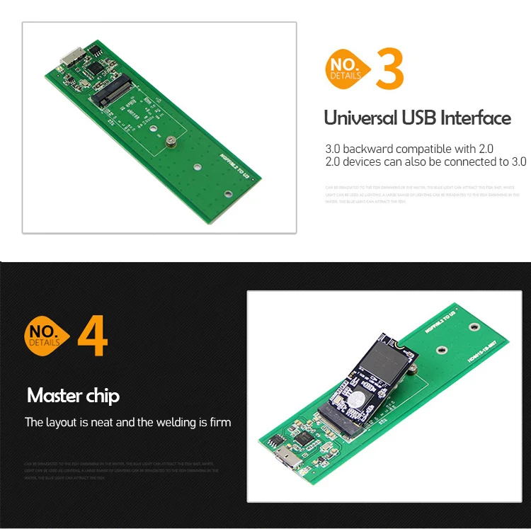 UTHAI G03 NGFF к USB3.0 мобильному жесткому диску M.2 SSD адаптер карта Внешний защитный корпус для m2 SSD USB 3,0 HDD Чехол