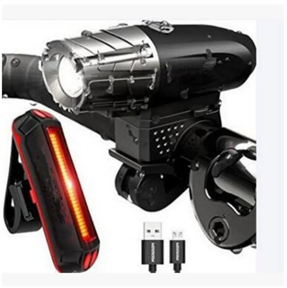 

Bike Light USB Rechargeable and USB Taillght Fits All Bikes Waterproof LED High Intensity Keeps You Safe at Night