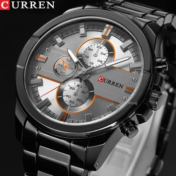 

New Curren Luxury Brand Watches Men Quartz Fashion Casual Male Sports Watch Full Steel Military Watches Relogio Masculino