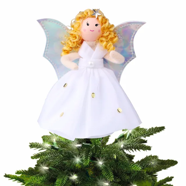 OurWarm Christmas Tree Topper Decorations Angel Ornament Top Ornaments Navidad Gift OurWarm Christmas Tree Topper Decorations Angel Ornament Top Ornaments Navidad Gift
