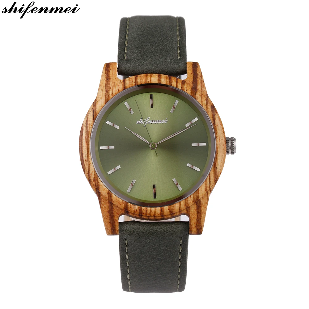 

shifenmei S5551 Wooden women Watches watch stainless steel Hand quartz Wood Leather Bracelet woMen Watch