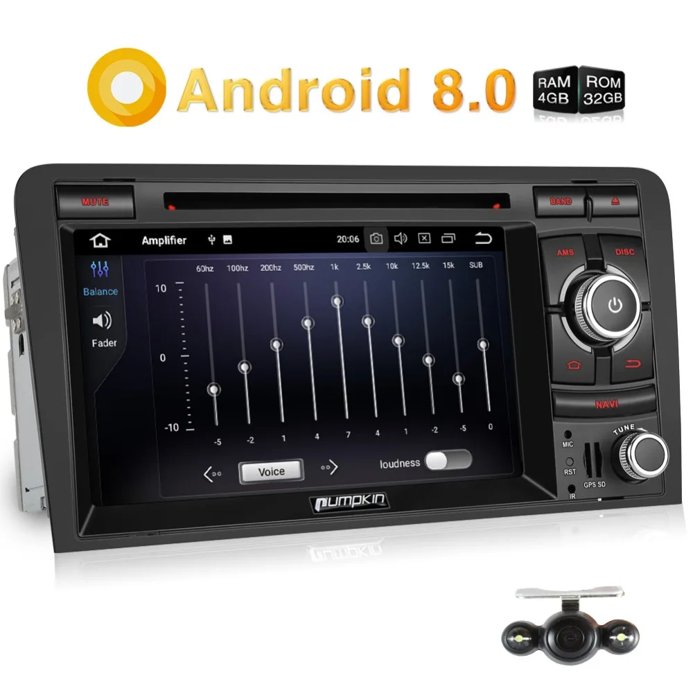 

Pumpkin 2 Din Android 8.0 Car Multimedia DVD Player For Audi A3 2003-2011 Autoradio GPS Navigation Car Stereo FM AM Radio 4G DAB