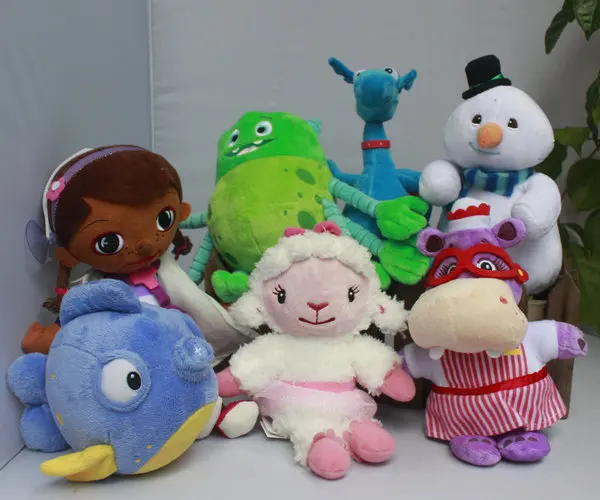 

Doc McStuffins Hootsburgh Lambie Squeaker Whispers Squibbles Stuffy Boppy Gabby Bronty Findo Hallie toy PLUSH Plush dolls