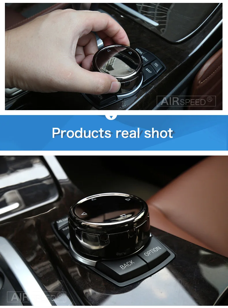  IDrive Car Multimedia Button Knob Cover Ceramic Black for BMW X1 F25 X3 X4 F15 X5 F16 X6 1 2 3 5 Series F10 F20 F30 F34 (6)