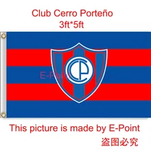 Paraguay Cerro Porteno FC Flag 3ft x 5ft (90cm*150cm) Polyester flag