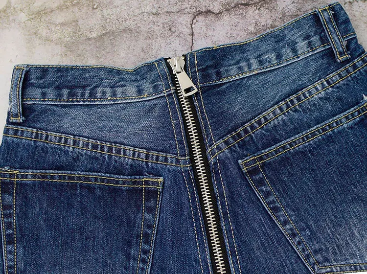 Летние Размеры Молния сзади Для женщин Джинсовые шорты Высокая Талия рваные DISTRESSED CUFFED Джинсовые шорты женские джинсы короткие