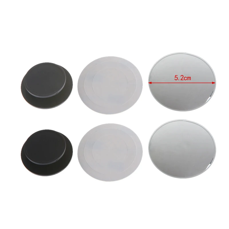 

1 Pair Frameless Wide Angle Round Convex Blind Spot Rearview Mirror