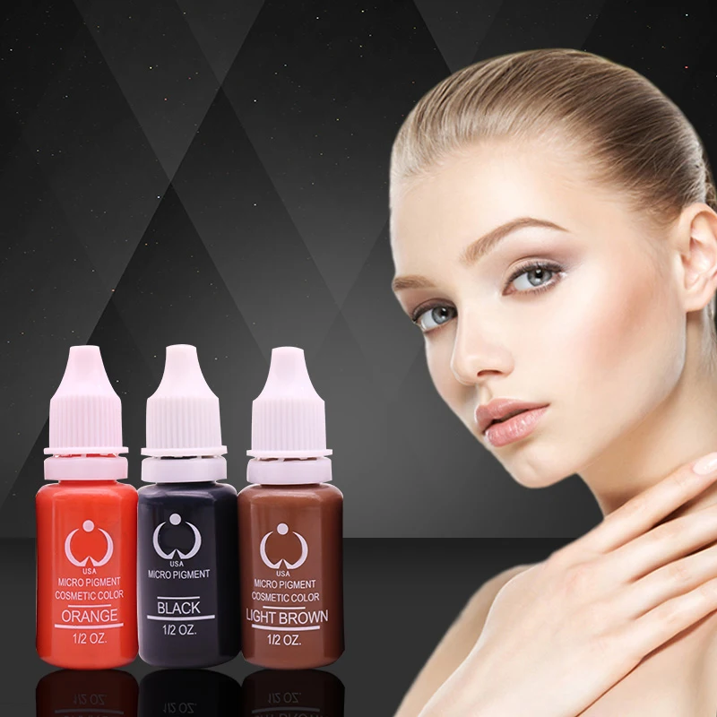 

23 Color 1/2OZ Micro Tattoo Pigment Ink for Eyebrow Professional Makeup Lip Biotouch Pigment USA Body Tattoo Art beauty tools