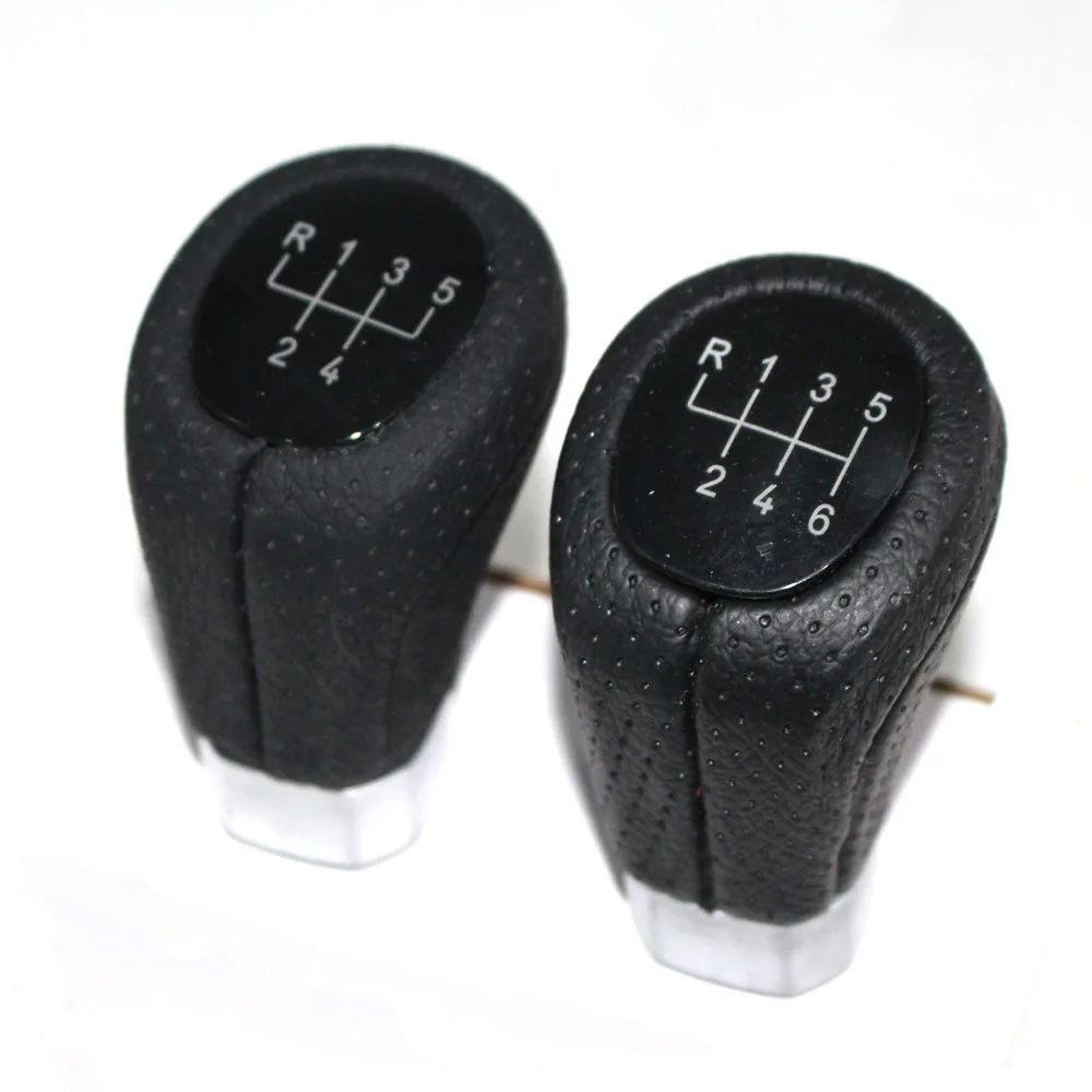 

Leather 5 and 6 Speed Left Drive Gear Shift Knob Head Stick Shifter Lever For BMW E87 Real Hole