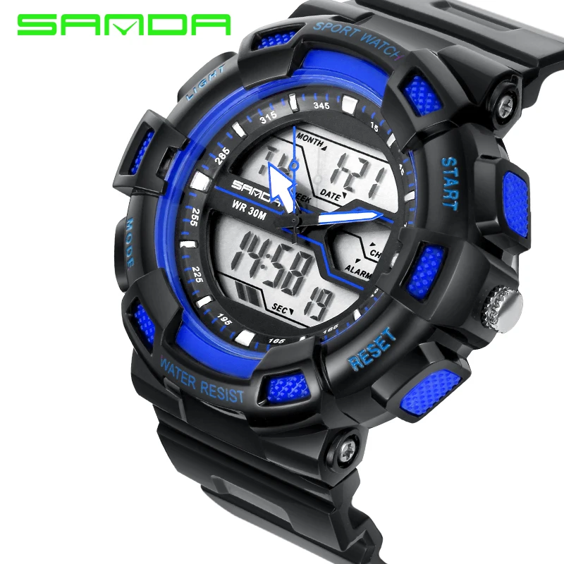2016 Men Sports Watches Waterproof Fashion Casual Quartz Watch Digital
