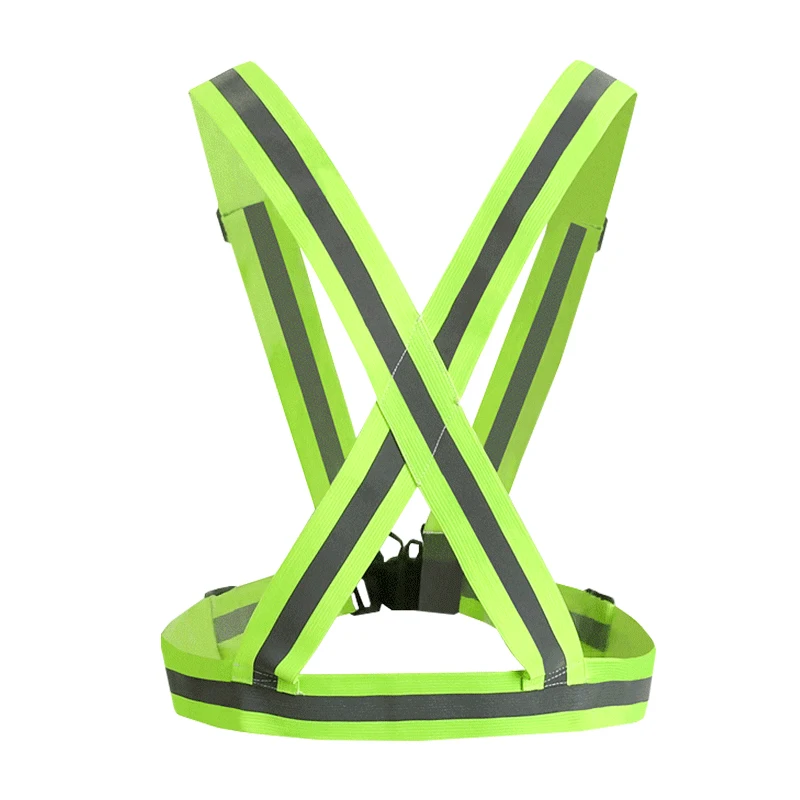 Flash Deal Unisex Outdoor Cycling Safety Vest Bike Ribbon Bicycle Light Reflecing Elastic Harness for night riding running Jogging 1