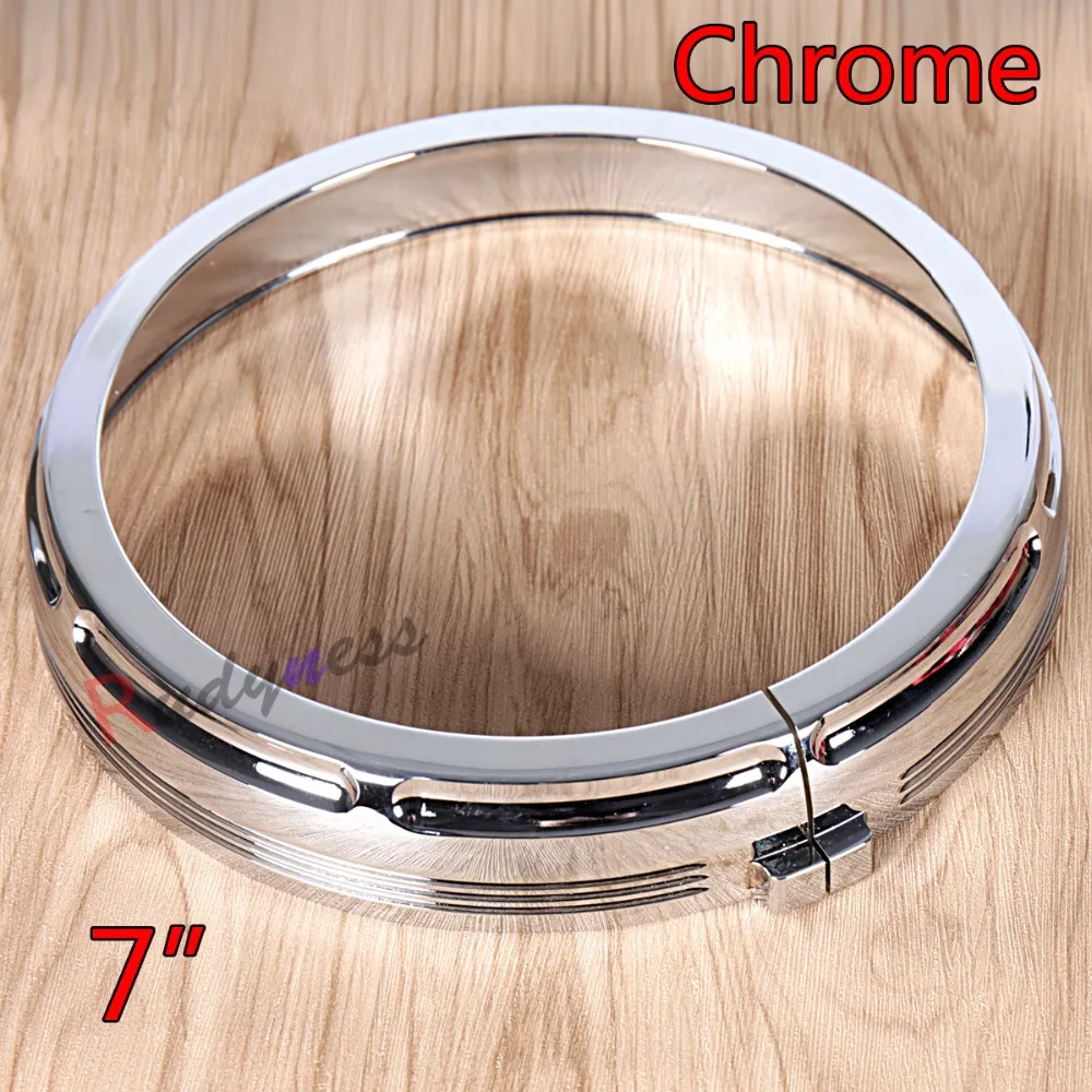 Chrome Burst Headlamp Trim Ring For Harley Touring Street Glide Road 