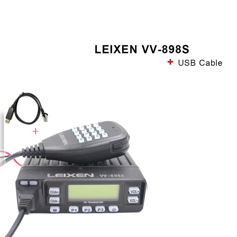 Профессиональный LEIXEN VV 898S VHF/UFH двухдиапазонный Мини Мобильный/автомобильный