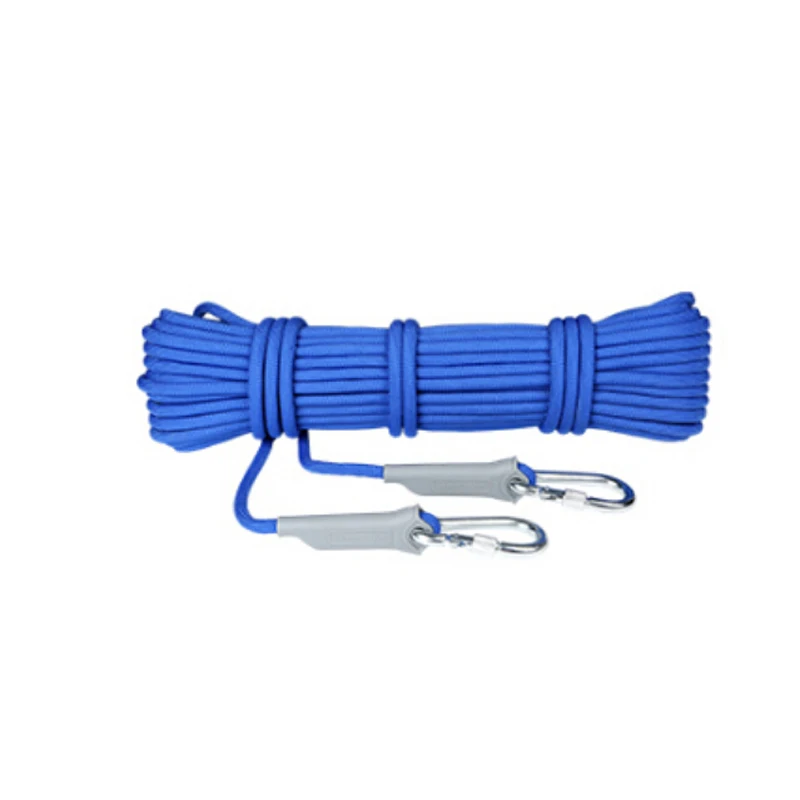 10M Professional Rock Climbing Cord Outdoor 9.5mm Diameter High Strength Survival Paracord Safety Rope String Hiking Accessory - Цвет: Синий