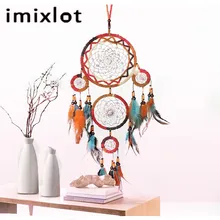 Imixlot 1 шт. Индия ретро-Жизнь Дерево перо Ловец снов красочные колокольчики висящий мечтатель вечерние украшения дома подарки