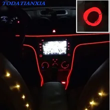 Автомобильные гибкие неоновые Внутренние огни для nissan qashqai j11 toyota chr tiguan renault megane 3 hyundai ix35 opel astra g seat