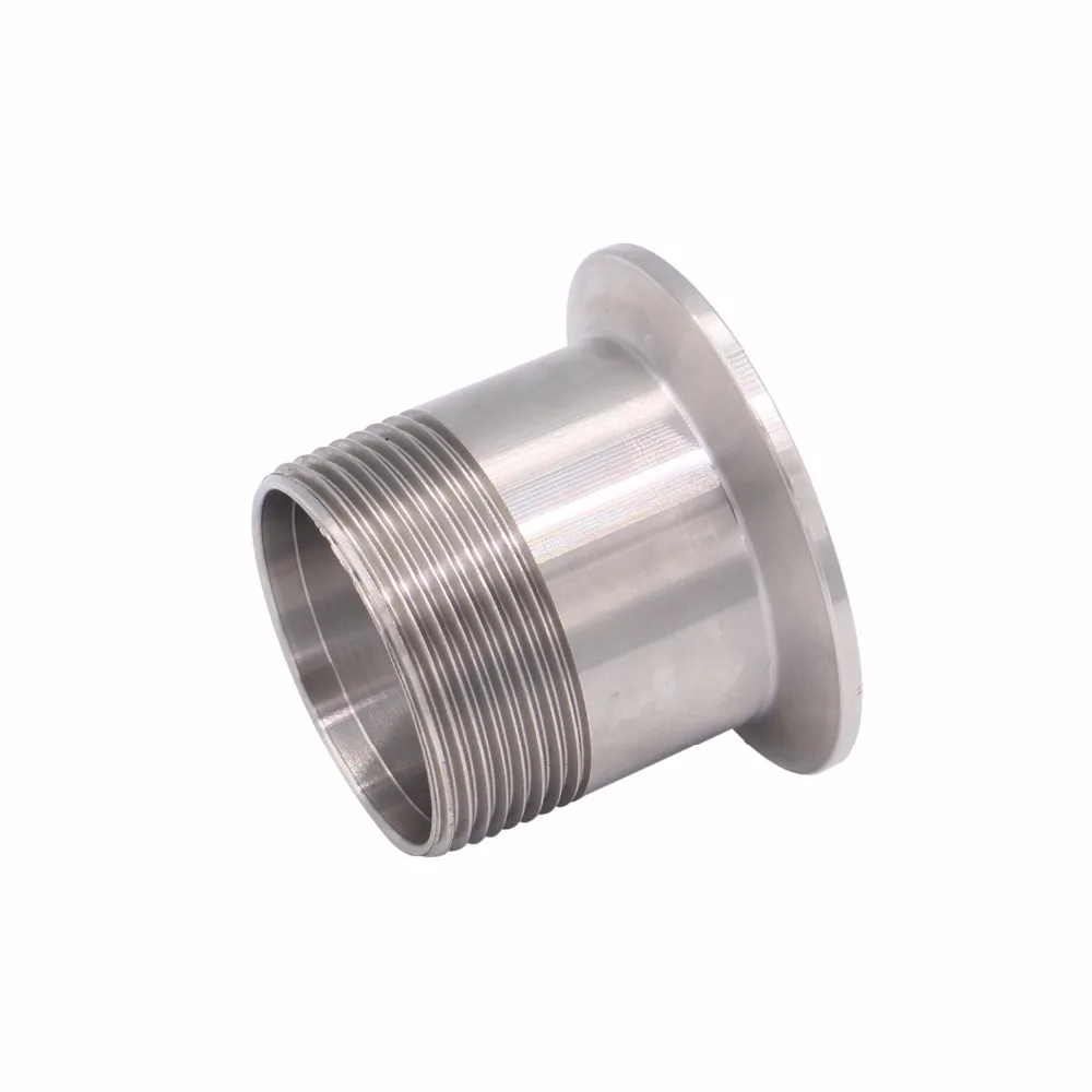 DERNORD 1 5 "DN40 NPT Санитарно мужской резьбовой адаптер Труба фитинг OD 64 мм наконечник