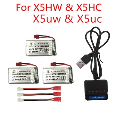 3,7 V 1400mah Li-po аккумулятор Syma X5 X5C X5uw x5uc x5hw x5hc Аккумулятор RC Quadcopter Аккумулятор для SYMA X5uw x5uc - Цвет: Синий