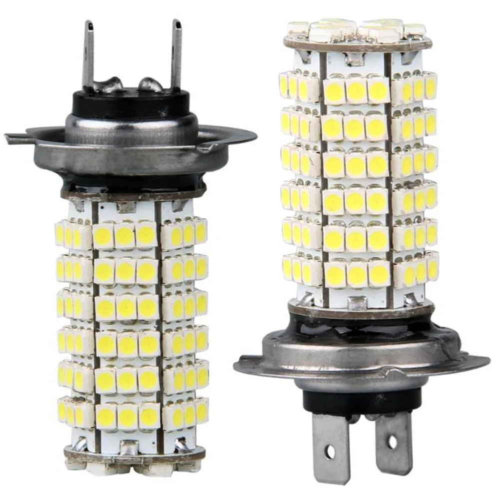 

DC12V Car H7 120 LED 3528 SMD Pure White Auto Light Source Fog Driving light Lamp Bulb Car styling