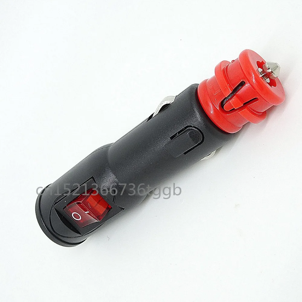 

European and American car load plug housing motorcycle charger with switch button 24V universal 12V cigarette butt