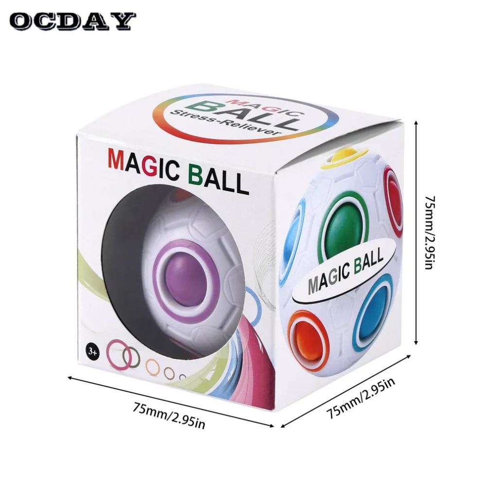 OCDAY радуга мяч волшебный футбольный куб скорость кубики с картинками мяч обучающие игрушки для детей взрослых снятие стресса Горячая