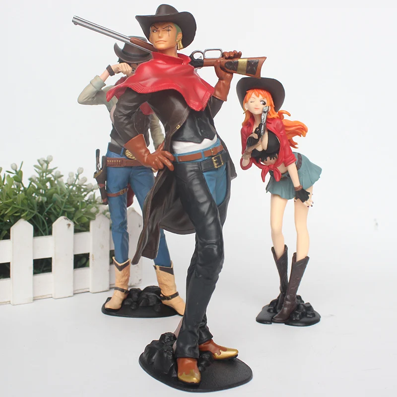 Аниме one piece Обезьяна D Luffy Статуэтка из ПВХ луффи нами Zoro TCWJ ковбойский стиль Ver.