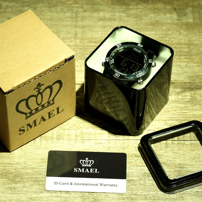 SMAEL оригинальная коробка для подарка спортивные наручные часы для мужчин и женщин цифровые часы модная повседневная посылка Sqaure box для спортивных часов