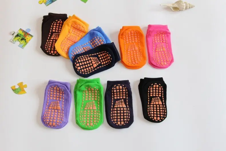 Autumn / Winter Warm Non-slip Floor Socks Boy and Girl Towel Socks Home Cotton Candy Color Fluffy Ankle Thick