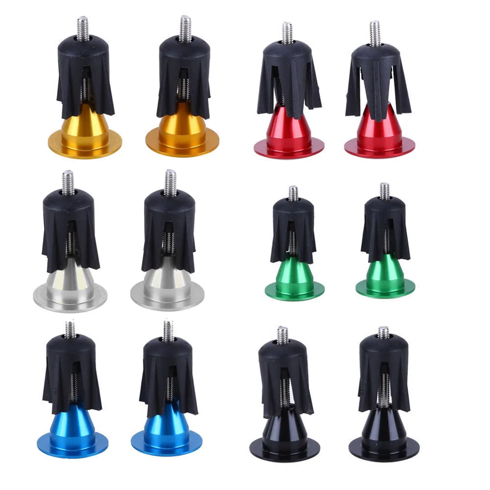 

1 Pair One Pair Aluminum Bicycle Cycling Handlebar Grips Handle Bar Cap End Plug Lightweight and durable bike accessories *30