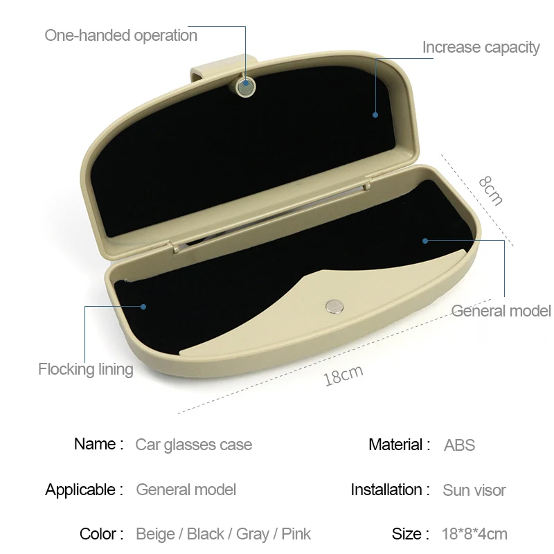 Аксессуары, автомобильный солнцезащитный козырек, держатель для солнцезащитных очков, чехлы для очков, зажим для авто, коробка для карт, посылка, ID, сумки для хранения, 4 цвета