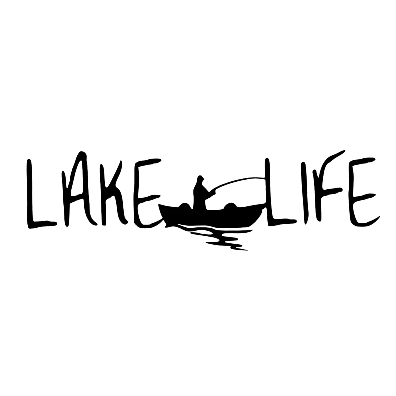 Download 12cm*3.5cm Lake Life Fashion Fishing Stickers Decals Decor Vinyl S4 0421-in Car Stickers from ...