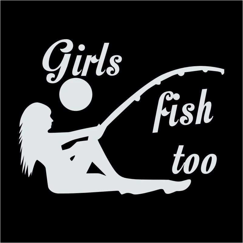 DCTAL car Fishing Sticker car styling programa Catfish Hunter Pesca divertido Cuerpo Adhesivos Accesorios fishing decal F2-14