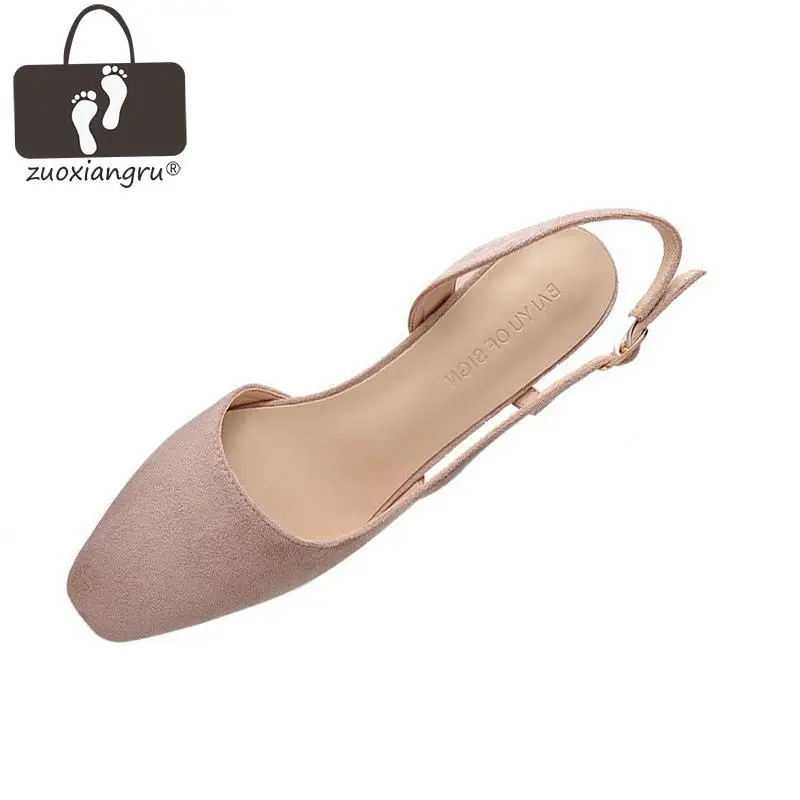 

Zuoxiangru Summer Women Square Heel Square Toe Ankle Straps Buckle Strap Rubber Pumps Woman Elegant Wedding Pumps