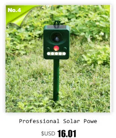 Professional Solar Power Infrared Sensor Animal Cats Dogs And Outdoor Bird Repeller Strong Ultrasonic Wave RCT-512 Green