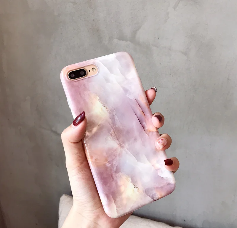 

Hepu Retro to do the old marble pattern for Apple X mobile phone shell iPhone7/8Plus soft shell 6s all-inclusive female models