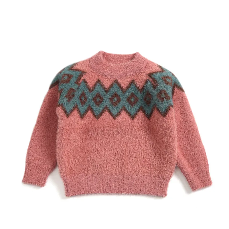 Sweater Cardigan Children Imitation Mink Sweater 2018 Boys and Girls Thick Sweater Sweater