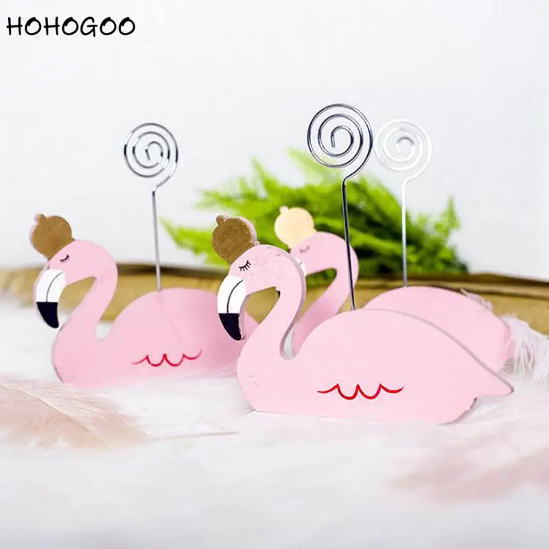 

HOHOGOO 1PC 13.5cm Flamingo Desktop Decoration Wood Pink Red Valentine's Day Girlfriend Wedding Engagement For Guests Gift