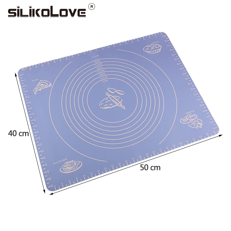 Антипригарный силиконовый коврик SILIKOLOVE для раскатки теста пасты муки с