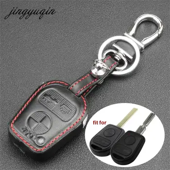 

jingyuqin 3 Button Car Key Remote Key Leather Case for BMW E31 E32 E34 E36 E38 E39 E46 Z3 Fob key Shell Cover Holder