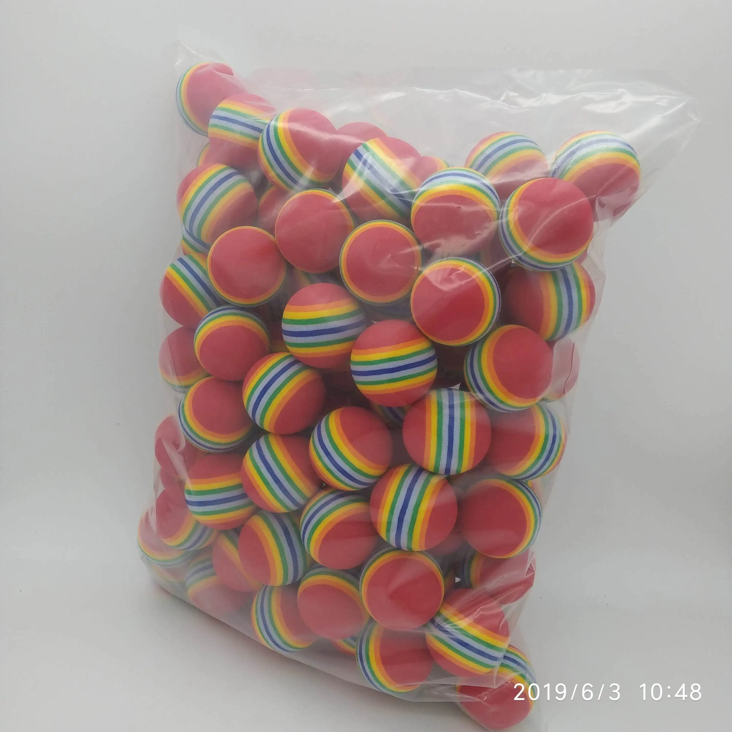 

100pcs sponge ball eva soft ball rainbow ball Indoor golf practice ball