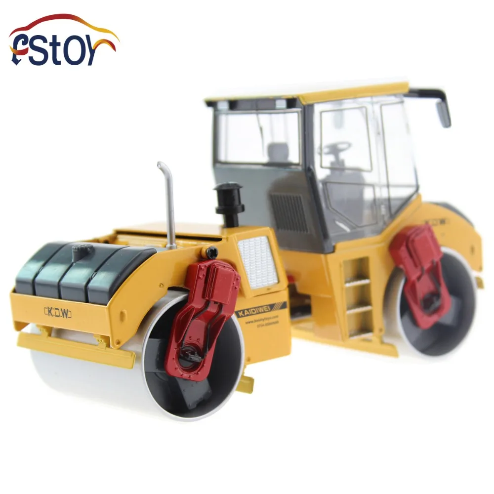 

Alloy Diecast Tandem Compactor Road Roller Truck Model 1:35 Miniature Engineering Collection gift toy