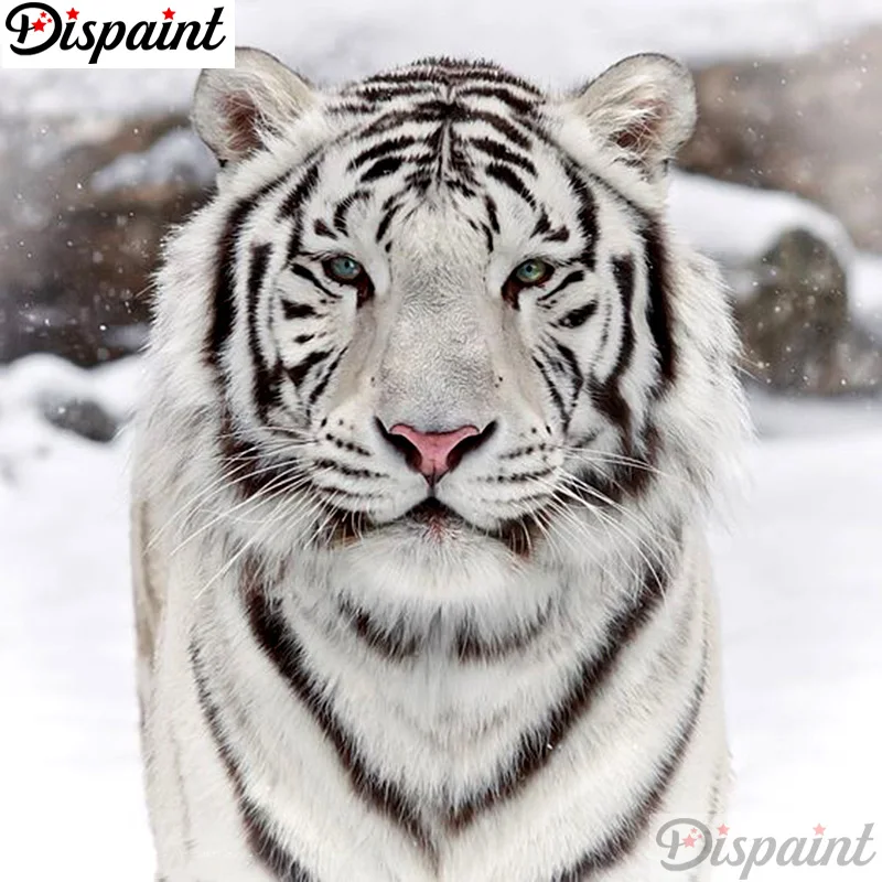 

Dispaint Full Square/Round Drill 5D DIY Diamond Painting "Animal tiger scenery" 3D Embroidery Cross Stitch 5D Home Decor A11083