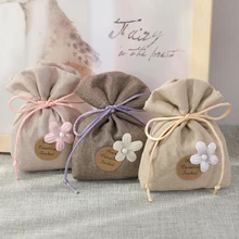 Домашний Аромат саше растения сушеные цветы хлопок и конопли дезодорирующая красивая сумка моли и плесени