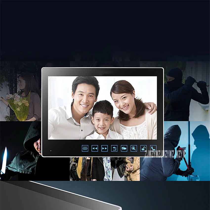 

10 Inches Screen Video Intercom Doorbell Electronic Access Control Video Doorbell Video Intercom System TK103DVR+809A 100-240V