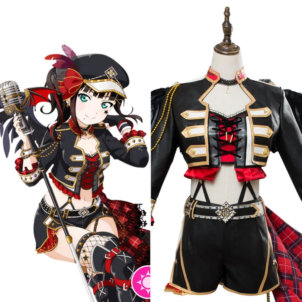 

Lovelive Cosplay Sunshine!! Aqours Kurosawa Dia Cosplay Costume Adult Women Girl Punk Rock Halloween Full Suit Cosplay Costume