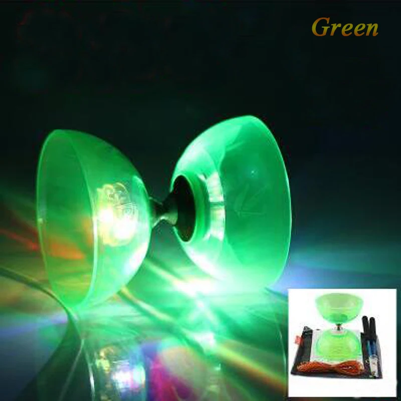 

New Flashing Diabolo Two Elastic Bowels Two Kinds OF Bearings Yoyo Mini Fidget Spinner Anti-Stress Magic Yoyo For Children