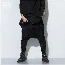 Горячая новинка года весна и осень для мужчин's брюки для девочек Гаремные штаны луч стопы повседневные штаны широкие диагональные брюки певица костюмы