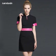 Косметическая салоновая общая стройная форма летний халат медсестры красота стрейч красота техник одежда Униформа для сотрудниц спа-салонов женская обувь для медсестры; robe